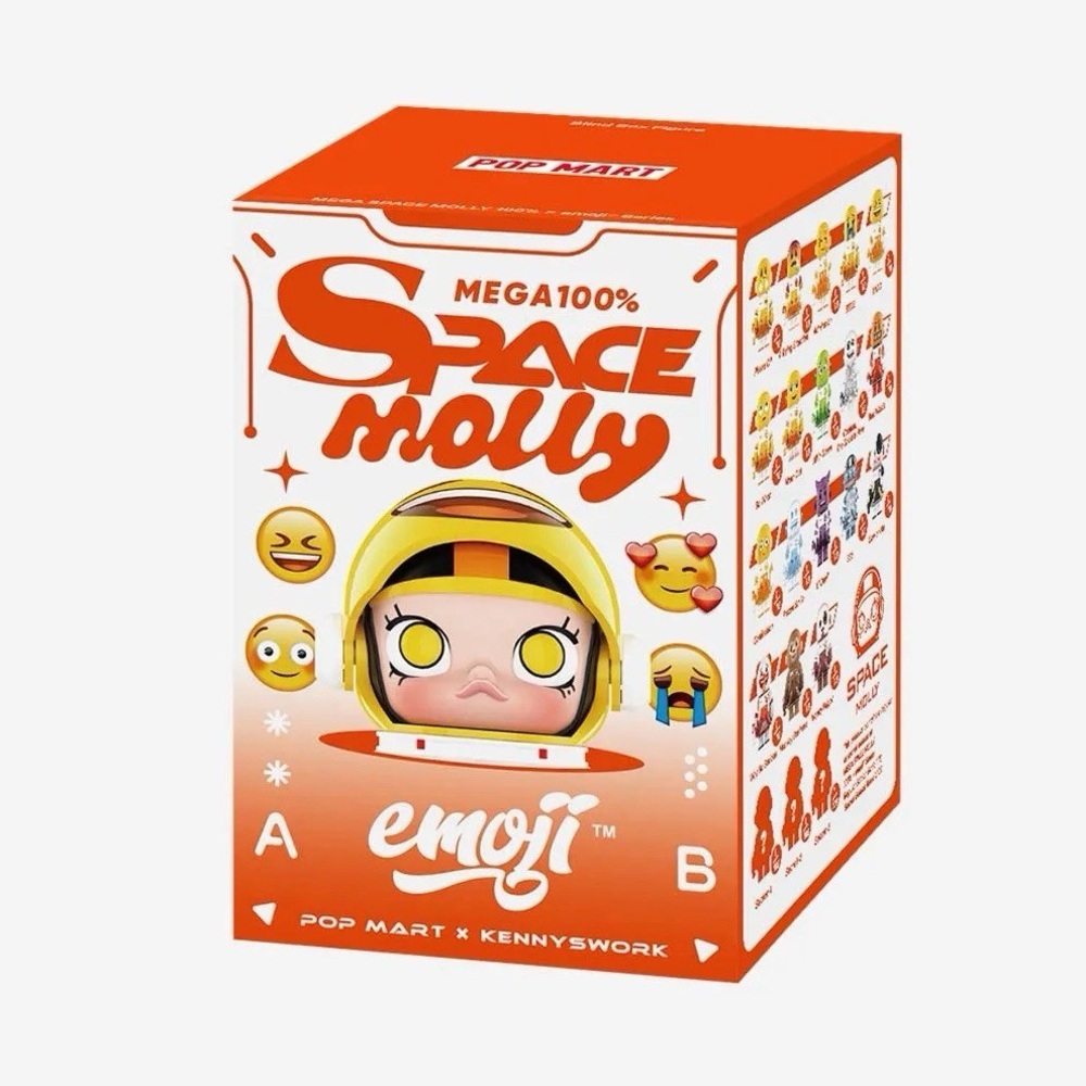 POP MART Mega Space Molly 100% × emoji Series Blind Box figure